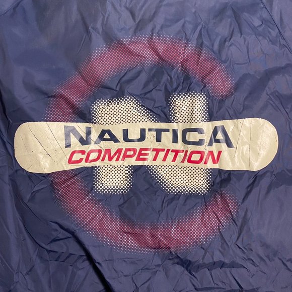 Nautica Mens Jacket Reversible Vintage Competition Puffer Coat Navy Sz XL - Picture 3 of 16